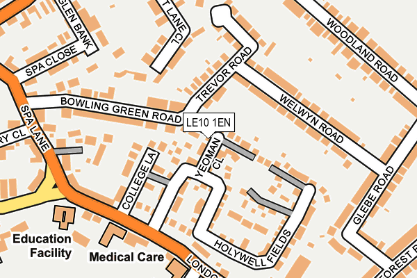 LE10 1EN map - OS OpenMap – Local (Ordnance Survey)