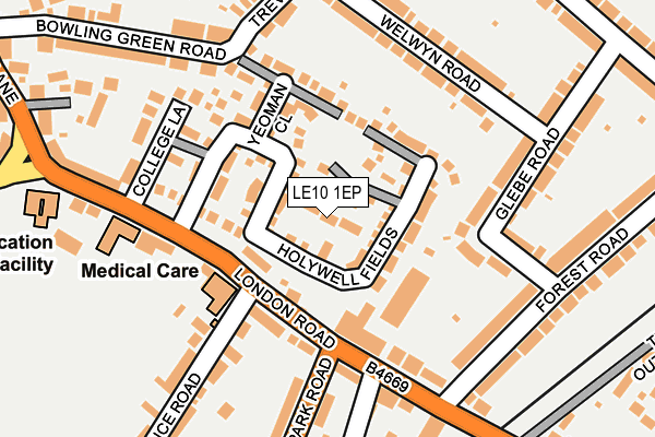 LE10 1EP map - OS OpenMap – Local (Ordnance Survey)