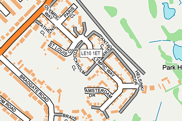 LE10 1ET map - OS OpenMap – Local (Ordnance Survey)
