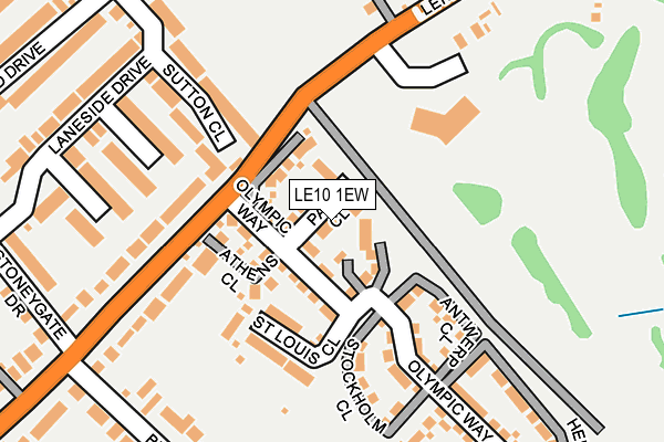 LE10 1EW map - OS OpenMap – Local (Ordnance Survey)