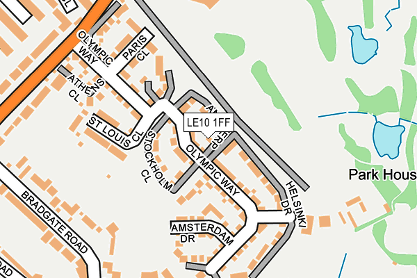 LE10 1FF map - OS OpenMap – Local (Ordnance Survey)