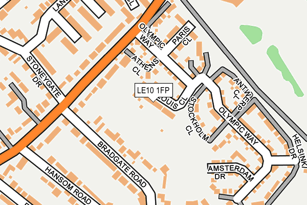 LE10 1FP map - OS OpenMap – Local (Ordnance Survey)