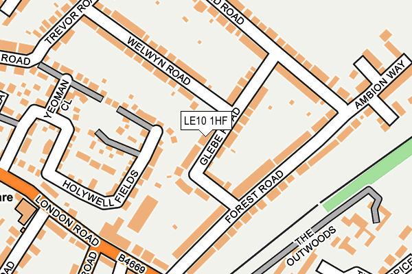 LE10 1HF map - OS OpenMap – Local (Ordnance Survey)