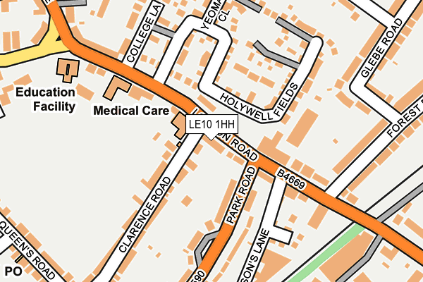 LE10 1HH map - OS OpenMap – Local (Ordnance Survey)