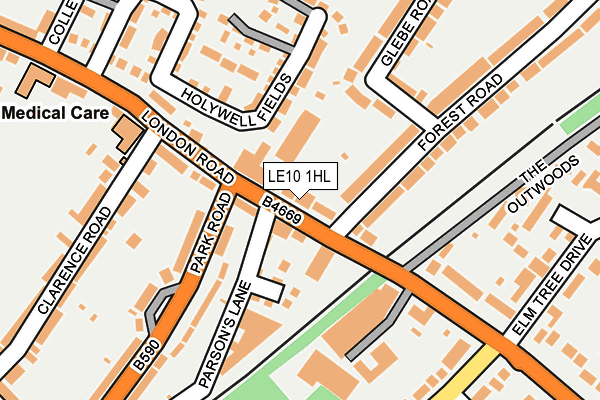 LE10 1HL map - OS OpenMap – Local (Ordnance Survey)