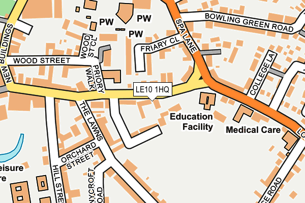 LE10 1HQ map - OS OpenMap – Local (Ordnance Survey)