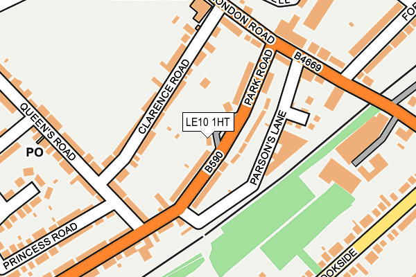 LE10 1HT map - OS OpenMap – Local (Ordnance Survey)