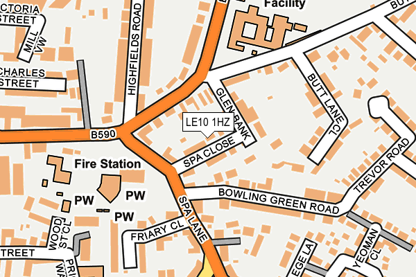 LE10 1HZ map - OS OpenMap – Local (Ordnance Survey)