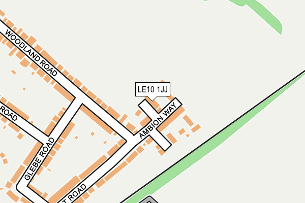 LE10 1JJ map - OS OpenMap – Local (Ordnance Survey)