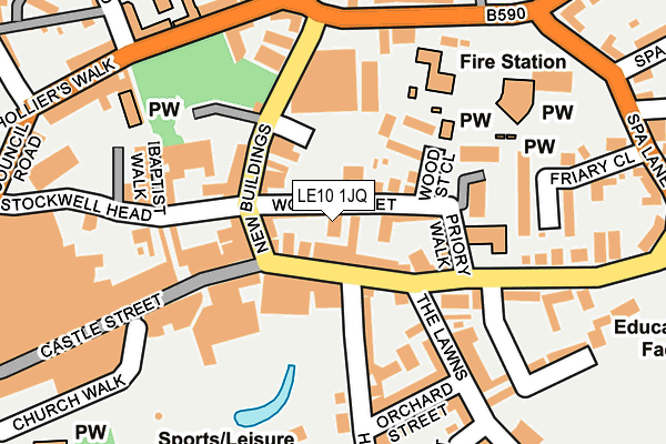 LE10 1JQ map - OS OpenMap – Local (Ordnance Survey)