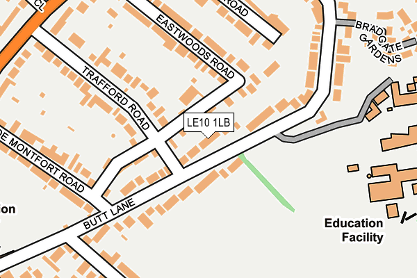 LE10 1LB map - OS OpenMap – Local (Ordnance Survey)