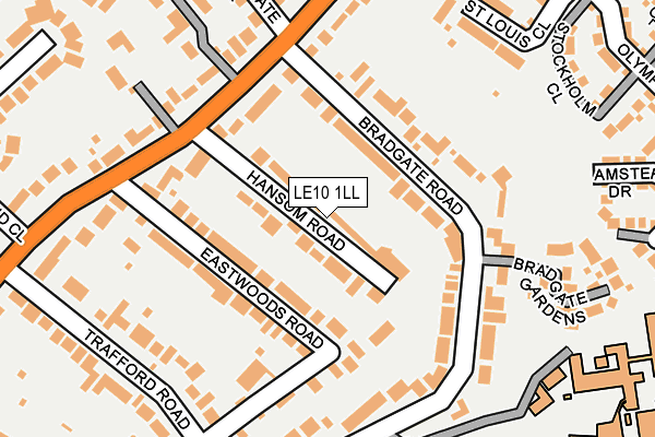 LE10 1LL map - OS OpenMap – Local (Ordnance Survey)