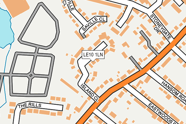 LE10 1LN map - OS OpenMap – Local (Ordnance Survey)