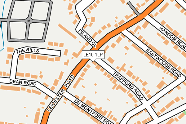 LE10 1LP map - OS OpenMap – Local (Ordnance Survey)