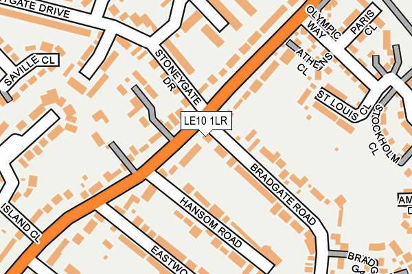 LE10 1LR map - OS OpenMap – Local (Ordnance Survey)
