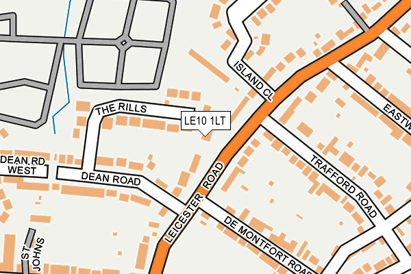 LE10 1LT map - OS OpenMap – Local (Ordnance Survey)
