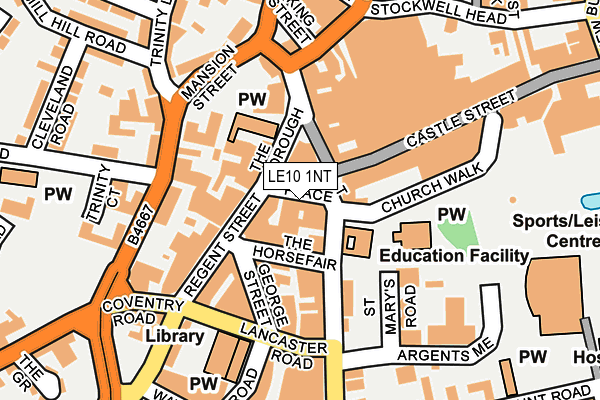 LE10 1NT map - OS OpenMap – Local (Ordnance Survey)