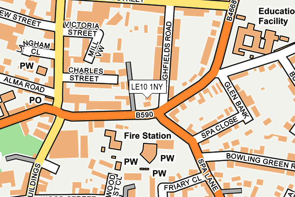 LE10 1NY map - OS OpenMap – Local (Ordnance Survey)