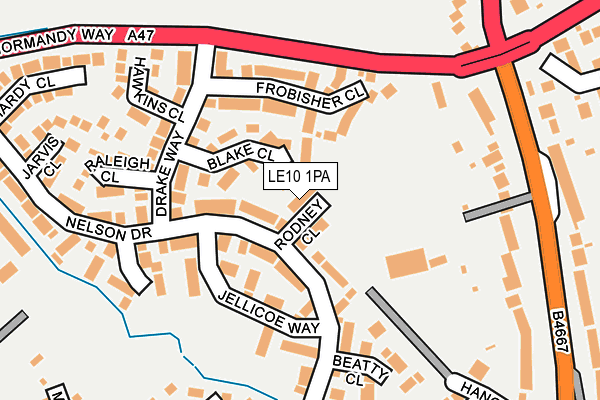 LE10 1PA map - OS OpenMap – Local (Ordnance Survey)