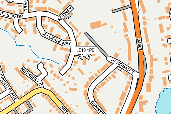 LE10 1PD map - OS OpenMap – Local (Ordnance Survey)