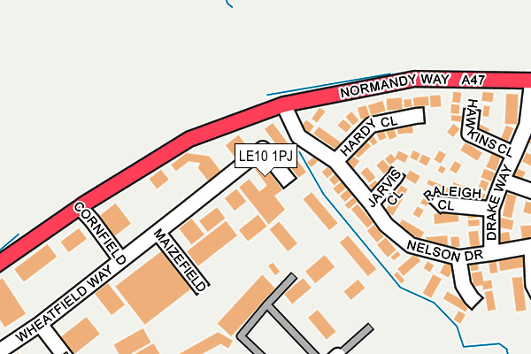 LE10 1PJ map - OS OpenMap – Local (Ordnance Survey)