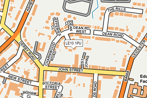 LE10 1PU map - OS OpenMap – Local (Ordnance Survey)