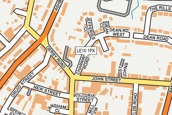 LE10 1PX map - OS OpenMap – Local (Ordnance Survey)