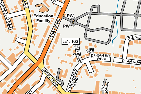 LE10 1QS map - OS OpenMap – Local (Ordnance Survey)