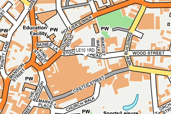 LE10 1RD map - OS OpenMap – Local (Ordnance Survey)