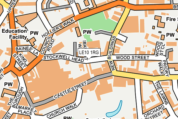 LE10 1RG map - OS OpenMap – Local (Ordnance Survey)