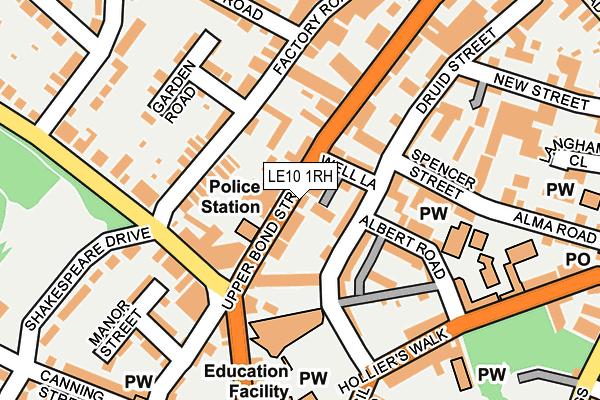 Map of PE PROPERTY THIRTY LTD at local scale