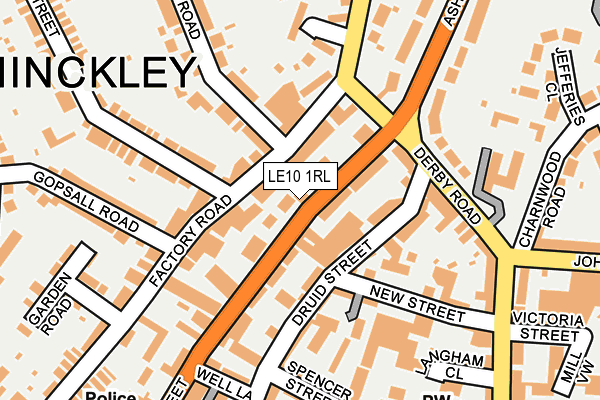 LE10 1RL map - OS OpenMap – Local (Ordnance Survey)