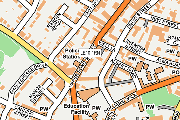 LE10 1RN map - OS OpenMap – Local (Ordnance Survey)