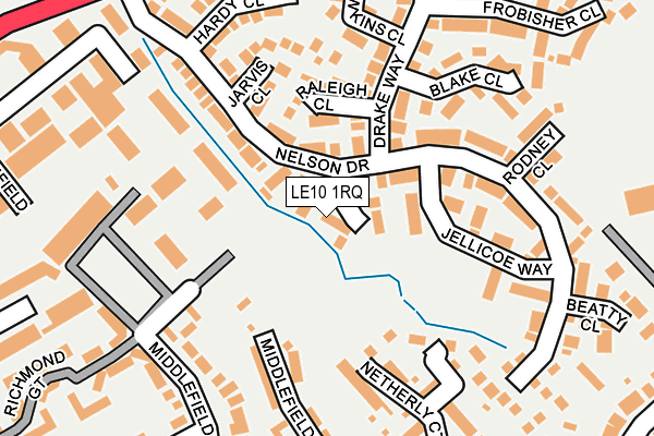 LE10 1RQ map - OS OpenMap – Local (Ordnance Survey)