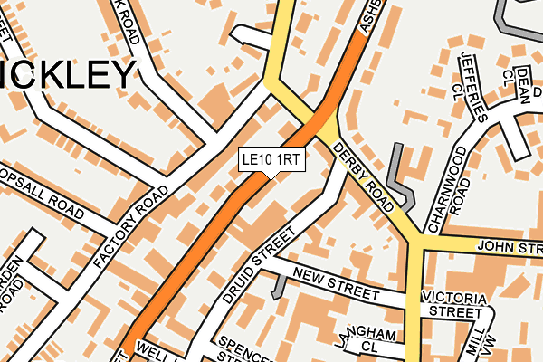 LE10 1RT map - OS OpenMap – Local (Ordnance Survey)