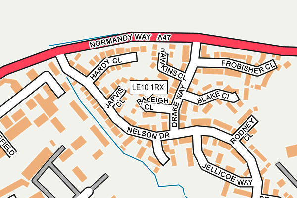LE10 1RX map - OS OpenMap – Local (Ordnance Survey)
