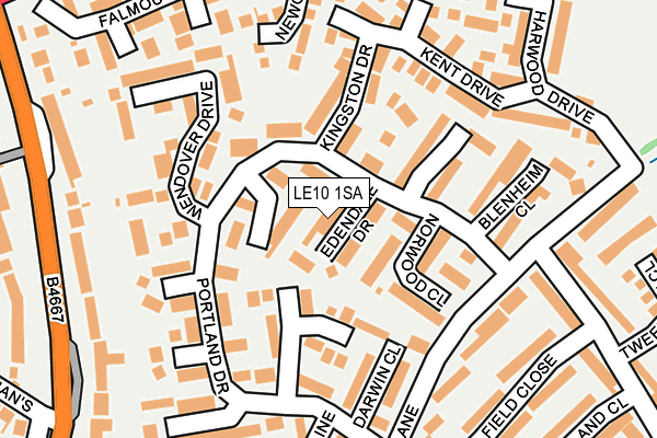 LE10 1SA map - OS OpenMap – Local (Ordnance Survey)