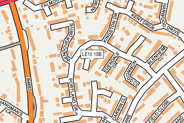 LE10 1SB map - OS OpenMap – Local (Ordnance Survey)