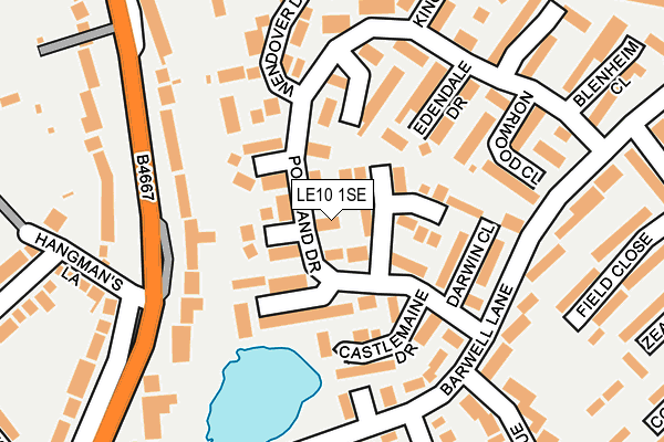 LE10 1SE map - OS OpenMap – Local (Ordnance Survey)
