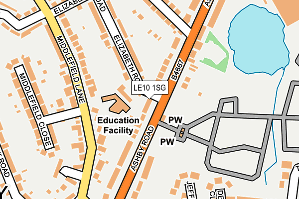 LE10 1SG map - OS OpenMap – Local (Ordnance Survey)