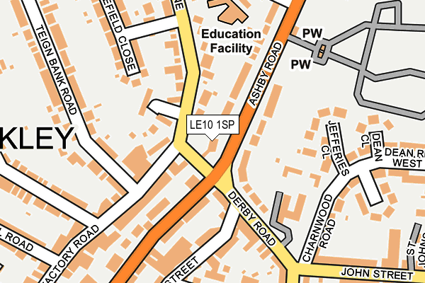 LE10 1SP map - OS OpenMap – Local (Ordnance Survey)