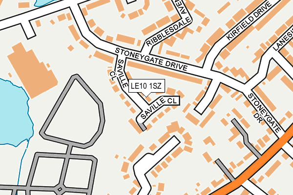 LE10 1SZ map - OS OpenMap – Local (Ordnance Survey)