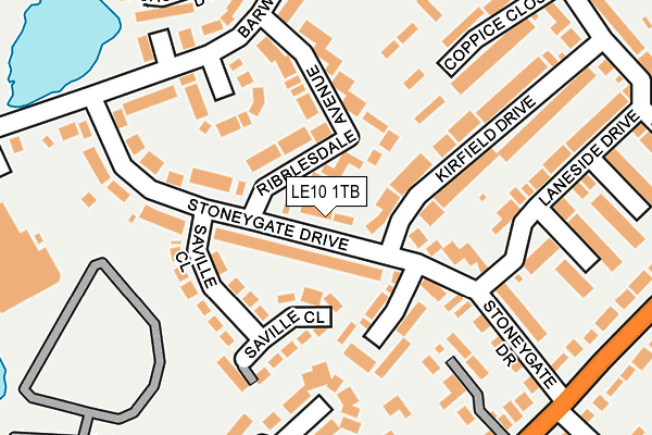 LE10 1TB map - OS OpenMap – Local (Ordnance Survey)