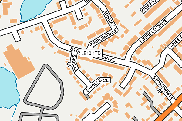 LE10 1TD map - OS OpenMap – Local (Ordnance Survey)