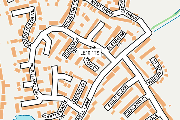 LE10 1TS map - OS OpenMap – Local (Ordnance Survey)