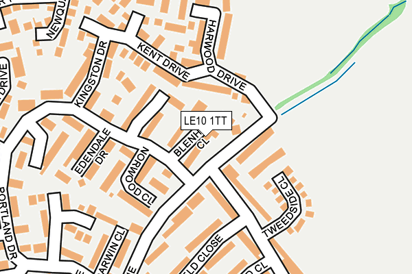 LE10 1TT map - OS OpenMap – Local (Ordnance Survey)