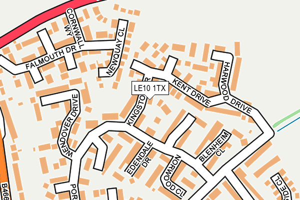 LE10 1TX map - OS OpenMap – Local (Ordnance Survey)