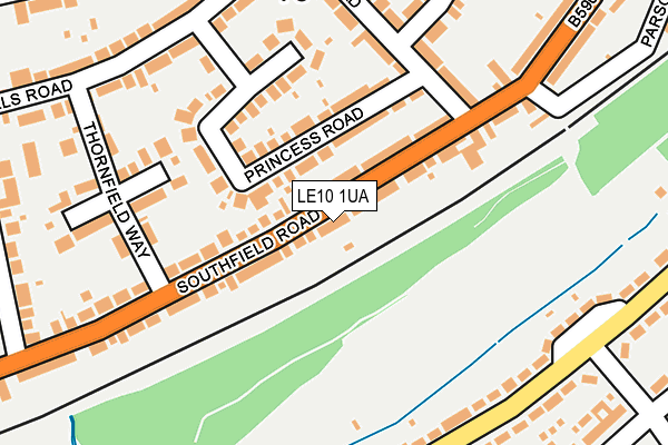 LE10 1UA map - OS OpenMap – Local (Ordnance Survey)