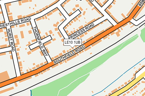 LE10 1UB map - OS OpenMap – Local (Ordnance Survey)