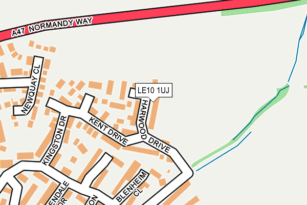 LE10 1UJ map - OS OpenMap – Local (Ordnance Survey)
